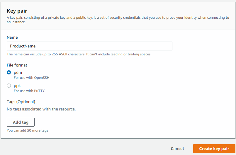 create key pair