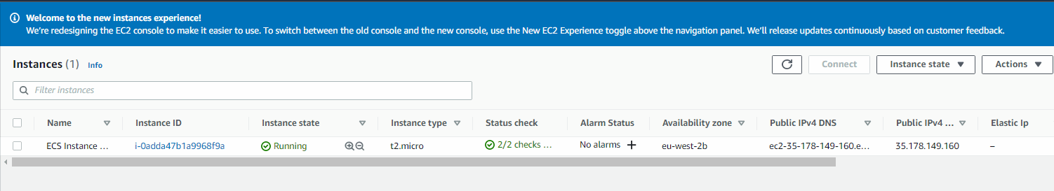 Instance tab