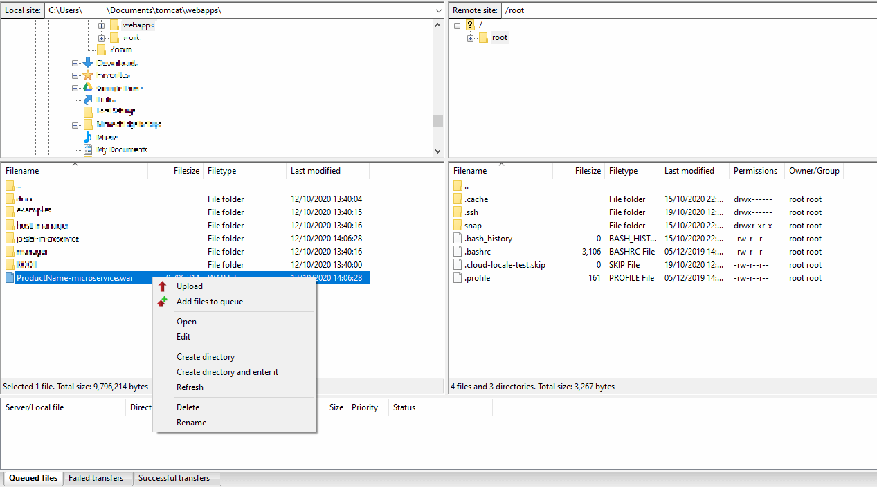 upload file